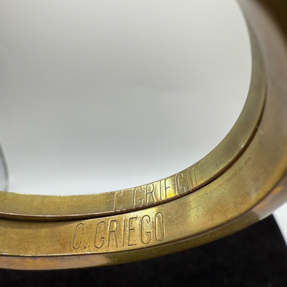 C. Griego Solid Brass Turquoise Cuff Bracelet Nav… - image 4